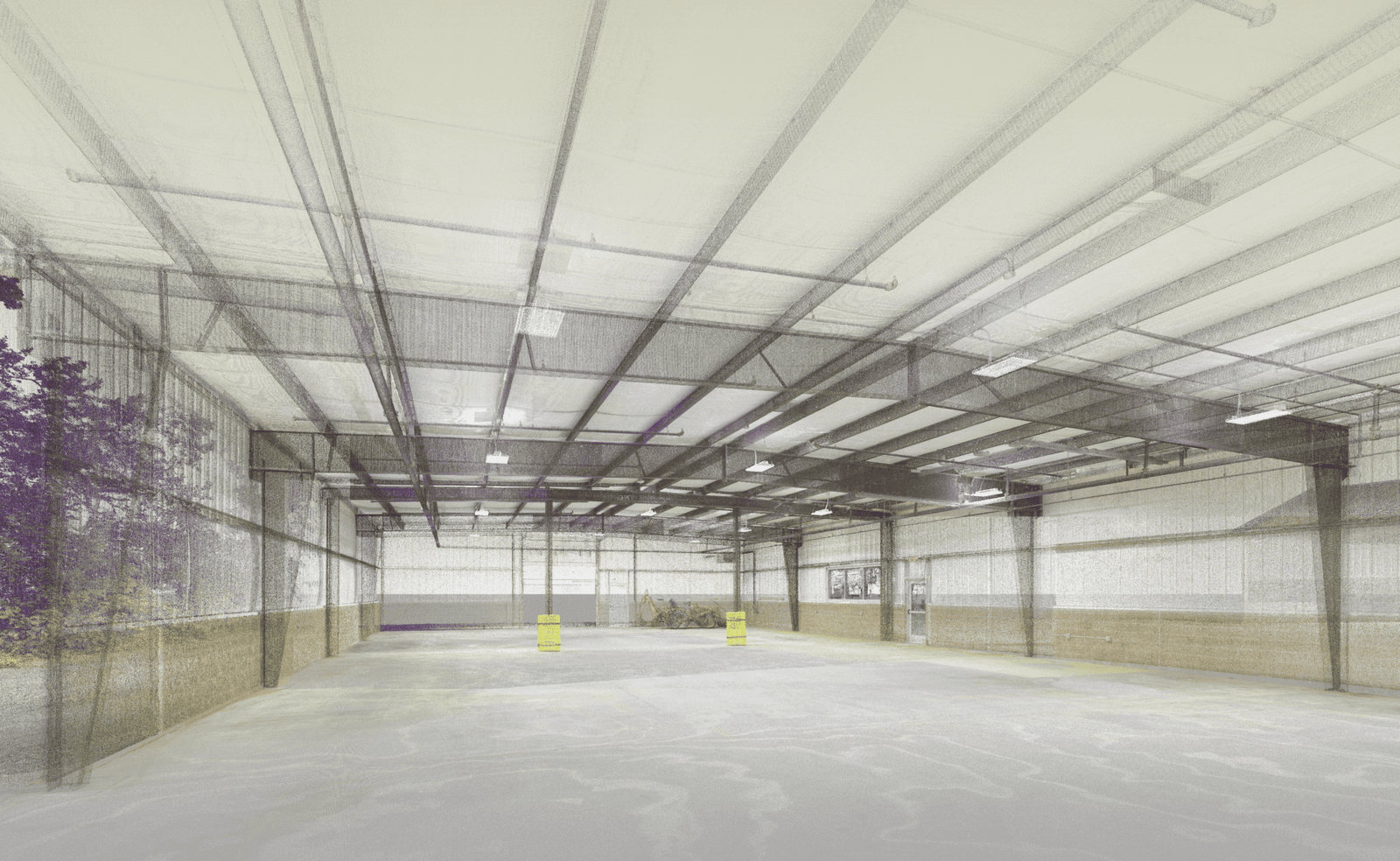 Generated floor-plan from LiDAR point-cloud for FEAST Food Works layout planning