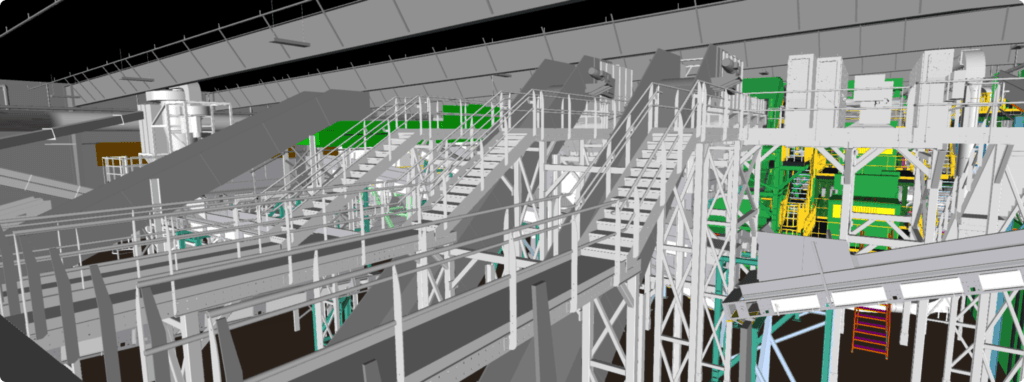 Colourised BIM model overlay illustrating layout and spatial planning hero