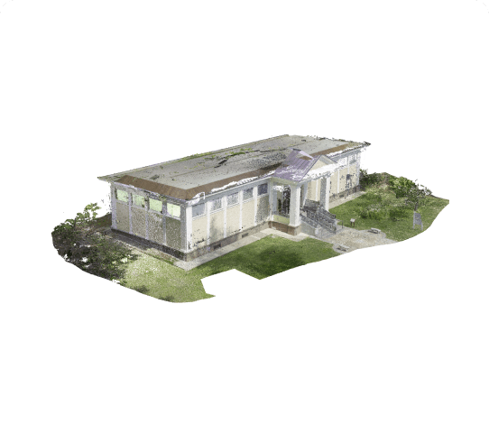 3-D mesh model of Libby Museum created from reality-capture data