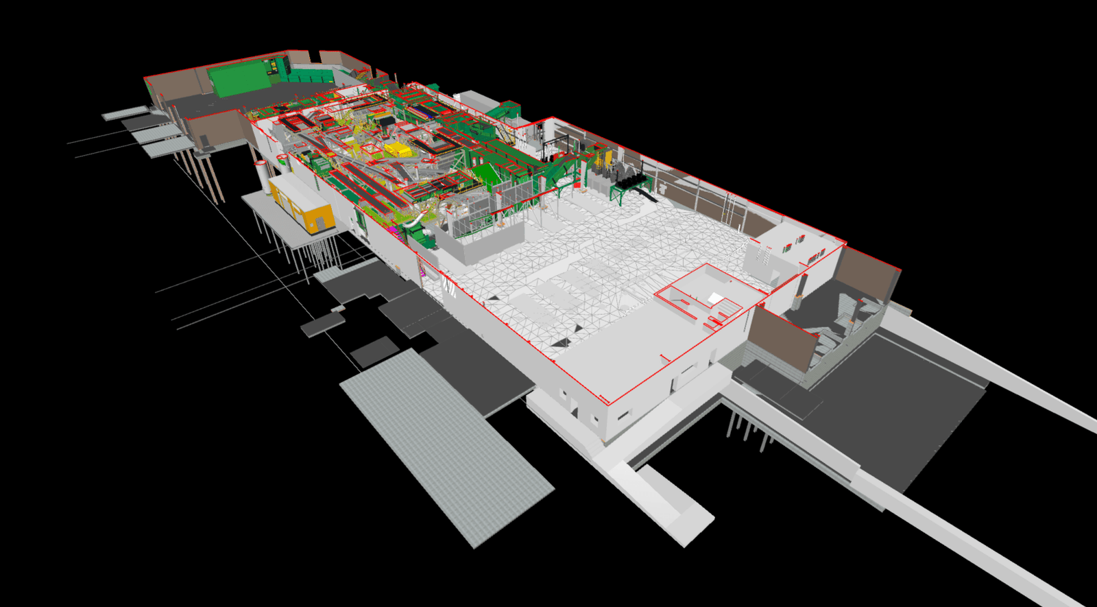 Laser scan of Waste Management recycling facility – featured project